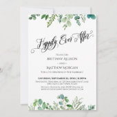 Glücklicherweise immer nach Eukalyptus Greenery Em Einladung (Vorderseite)