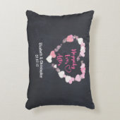 Glücklicherweise immer nach Glitterie Pink Hearts  Dekokissen (Vorderseite(Vertikal))