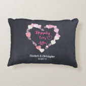 Glücklicherweise immer nach Glitterie Pink Hearts  Dekokissen (Rückseite)