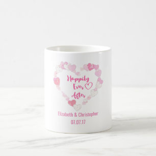 Glücklicherweise immer nach Glitterie Pink Hearts  Kaffeetasse