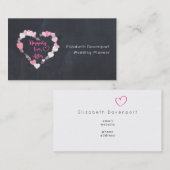 Glücklicherweise immer nach Glitterie rosa Herzen Visitenkarte (Vorne/Hinten)