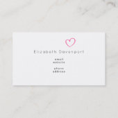 Glücklicherweise immer nach Glitterie rosa Herzen Visitenkarte (Rückseite)