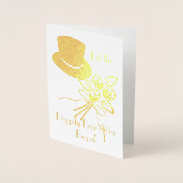 Glücklicherweise immer nach Gold/Silberhochzeit Gl Folienkarte