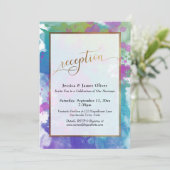 Glücklicherweise immer nach goldfarbenem Künstleri Einladung (Stehend Vorderseite)