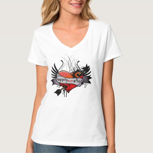 Glücklicherweise immer nach gotischem Grunge T-Shirt (Vorderseite)