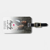 Glücklicherweise immer nach heiß rosa Herz Foto Fl Gepäckanhänger (Vorderseite horizontal)