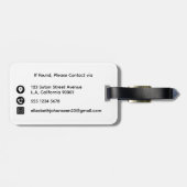 Glücklicherweise immer nach heiß rosa Herz Foto Fl Gepäckanhänger (Rückseite horizontal)