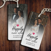 Glücklicherweise immer nach heiß rosa Herz Foto Ke Schlüsselanhänger