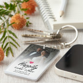 Glücklicherweise immer nach heiß rosa Herz Foto Ke Schlüsselanhänger (Vorderseite rechts)