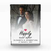 Glücklicherweise immer nach heiß rosa Herz und Fot Fotoblock (Vorderseite)