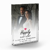 Glücklicherweise immer nach heiß rosa Herz und Fot Fotoblock (Links)