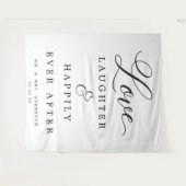 Glücklicherweise immer nach Hochzeit Backdrop Bann Wandteppich (Vorderseite (Horizontal))