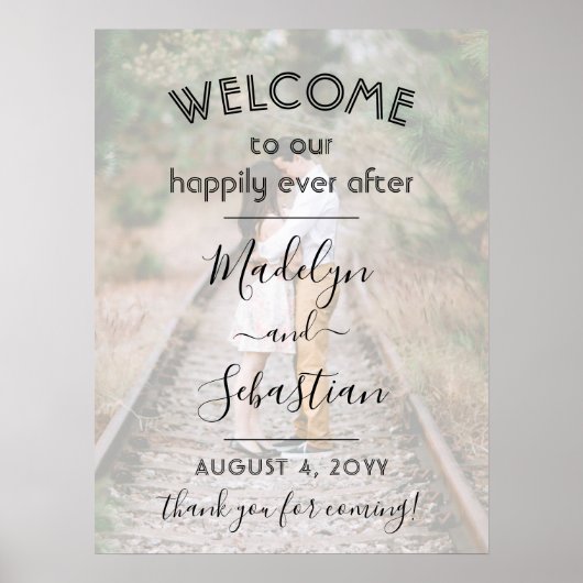 Glücklicherweise immer nach Hochzeit Begrüßung Beg Poster (Vorne)