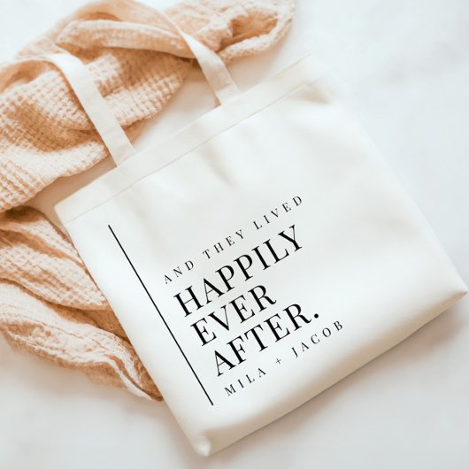 Glücklicherweise immer nach Hochzeit Begrüßung Tot Tragetasche