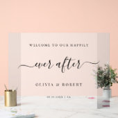 Glücklicherweise immer nach Hochzeit Begrüßungssch Acrylschild (Hochzeit)