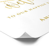 Glücklicherweise immer nach Hochzeit Begrüßungszei Poster (Ecke)