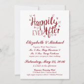 Glücklicherweise immer nach Hochzeit Einladung (Vorderseite)