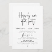 Glücklicherweise immer nach Hochzeit Elopement Din Einladung (Vorne/Hinten)