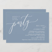 Glücklicherweise immer nach Hochzeit Elopement Din Einladung (Vorne/Hinten)