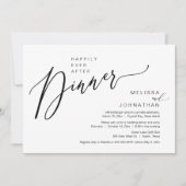Glücklicherweise immer nach Hochzeit Elopement Din Einladung (Vorderseite)