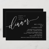 Glücklicherweise immer nach Hochzeit Elopement Din Einladung (Vorne/Hinten)