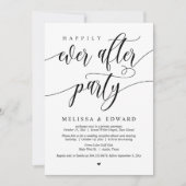 Glücklicherweise immer nach Hochzeit Elopement Din Einladung (Vorderseite)