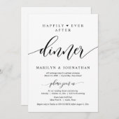 Glücklicherweise immer nach Hochzeit Elopement Din Einladung (Vorne/Hinten)