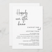 Glücklicherweise immer nach Hochzeit Elopement Din Einladung (Vorne/Hinten)