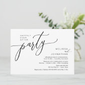 Glücklicherweise immer nach Hochzeit Elopement Din Einladung (Stehend Vorderseite)
