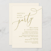 Glücklicherweise immer nach Hochzeit Elopement Par Einladung (Vorne/Hinten)