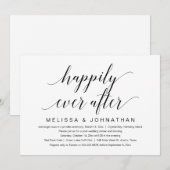 Glücklicherweise immer nach Hochzeit Elopement Par Einladung (Vorne/Hinten)