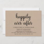 Glücklicherweise immer nach Hochzeit Elopement Par Einladung (Vorderseite)