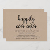 Glücklicherweise immer nach Hochzeit Elopement Par Einladung (Vorne/Hinten)