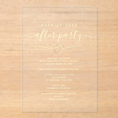 Glücklicherweise immer nach Hochzeit Empfang Acryleinladungen (Vorderseite)