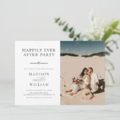 Glücklicherweise immer nach Hochzeit Empfang Einladung (Stehend Vorderseite)