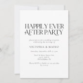 Glücklicherweise immer nach Hochzeit Empfang Einladung (Vorderseite)