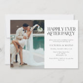 Glücklicherweise immer nach Hochzeit Empfang Einladung (Vorderseite)