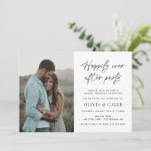 Glücklicherweise immer nach Hochzeit Empfang Einladung (Stehend Vorderseite)