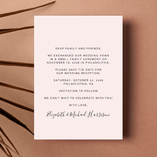 Glücklicherweise immer nach Hochzeit Empfang Foto Save The Date