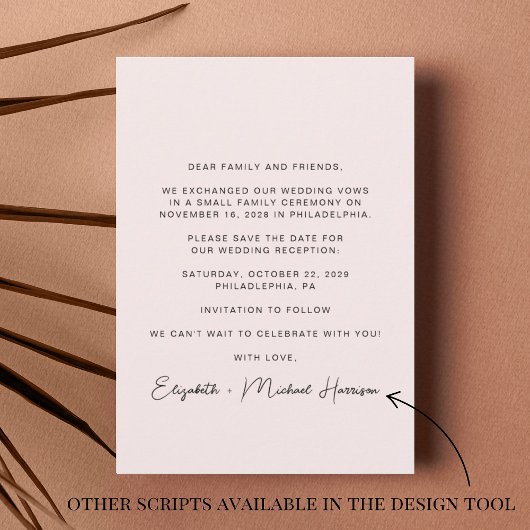 Glücklicherweise immer nach Hochzeit Empfang Foto Save The Date