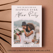 Glücklicherweise immer nach Hochzeit Empfang Foto Save The Date