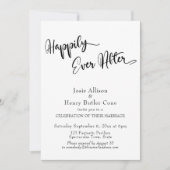 Glücklicherweise immer nach Hochzeit Empfang Gold Einladung (Vorderseite)