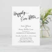 Glücklicherweise immer nach Hochzeit Empfang Gold Einladung (Stehend Vorderseite)