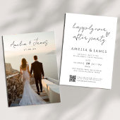 Glücklicherweise immer nach Hochzeit Empfang QR Co Einladung