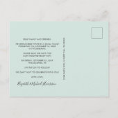 Glücklicherweise immer nach Hochzeit Empfang Save  Ankündigungspostkarte (Rückseite)