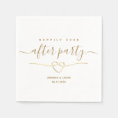 Glücklicherweise immer nach Hochzeit Empfang Serviette (Vorderseite)