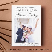 Glücklicherweise immer nach Hochzeit Foto Empfang Save The Date