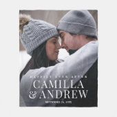 Glücklicherweise immer nach Hochzeit Foto Fleecedecke (Vorderseite)