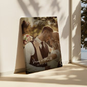 Glücklicherweise immer nach Hochzeit Foto Leinwanddruck