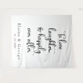 Glücklicherweise immer nach Hochzeit Foto Prop Hin Wandteppich (Vorderseite (Horizontal))